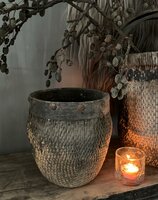 Authentieke Chinese mand met houten rand A