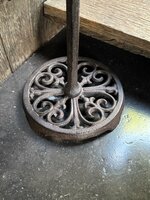 Keukenrolhouder gietijzer bruin