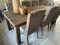 Eetkamertafel Driftwood met blokpoot| Landelijke eetkamertafel
