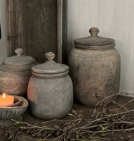 Houten pot met deksel Halima L