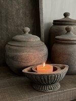 Houten pot met deksel Abdur S