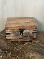 Houten kistje oud hout | Houten kistje truckwood  D small