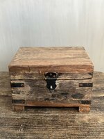 Houten kistje oud hout | Houten kistje truckwood  D small