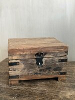 Houten kistje oud hout | Houten kistje truckwood  D small