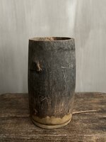 Houten pot Antiek Luksa