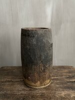 Houten pot Antiek Luksa