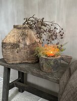 Houten vijzel met handvat Z2
