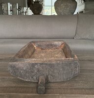 Houten bak met handvat / Houten schaal met handvat 3