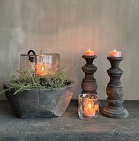 Houten kandelaar hoogte 30cm