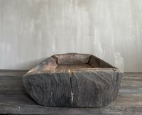 Houten bak met handvat | houten schaal met handvat 2