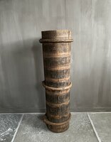 Hoge houten vijzel| hoge houten pot (afhalen)