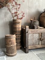 Hoge houten vijzel| hoge houten pot (afhalen)