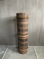 Hoge houten vijzel| hoge houten pot (afhalen)