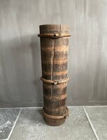 Hoge houten vijzel| hoge houten pot (afhalen)