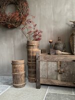 Hoge houten vijzel| hoge houten pot (afhalen)