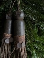 Houten klos met touw| ornament aan touw D Aura Peeperkorn (grootste)