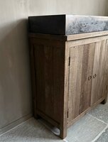 Badkamermeubel Driftwood|Badkamermeubel oud hout 2- deurs (afhalen)
