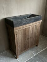 Badkamermeubel Driftwood|Badkamermeubel oud hout 2- deurs (afhalen)