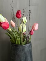 Kunst tulpen rose- cream