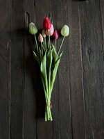 Kunst tulpen rose- cream