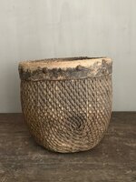 Authentieke Chinese mand met houten rand C