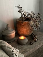 Authentieke Chinese mand met houten rand C