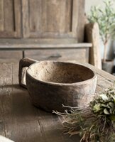 Houten kom met handvat Hoffz