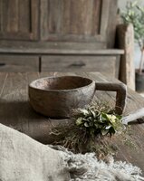 Houten kom met handvat Hoffz