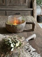 Houten kom met handvat Hoffz