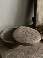 Unieke houten kom met deksel Hoffz M