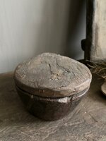 Unieke houten kom met deksel Hoffz M