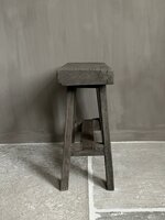 Oud houten kruk Old Barn 45cm D