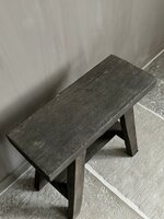 Oud houten kruk Old Barn 45cm D