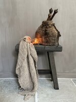 Oud houten kruk Old Barn 45cm D