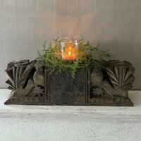 Ornament kandelaar snijwerk Aura Peeperkorn XL A