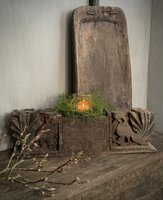 Ornament kandelaar snijwerk Aura Peeperkorn XL B (afhalen)