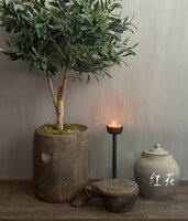 Oude houten pot Luksa