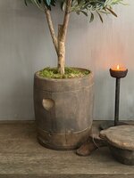 Oude houten pot Luksa