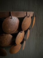 Wandlamp schijfjes roest 