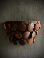 Wandlamp schijfjes roest 