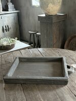Houten bak met handvat/ Houten schaal met handvat TrapaLiving