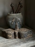 Antieke houten kruiden doos| oude spicebox 