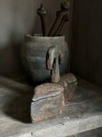 Antieke houten kruiden doos| oude spicebox 