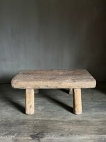 Oud houten vensterbank krukje| Chinees mini krukje A