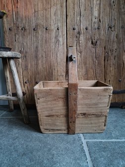 Rijstbak/ houten bak met handvat rechthoekig  B