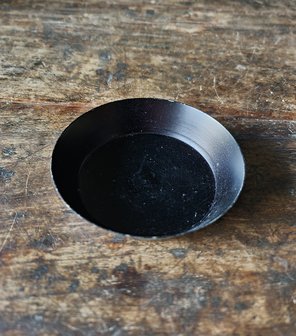 Metalen schaaltje sleets zwart