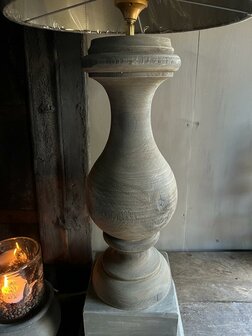 Baluster lamp Antique grey (hoogte 70cm)   Afhalen