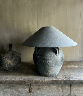 Chinese kruiklamp inclusief Chinese lampenkap grey (afhalen)