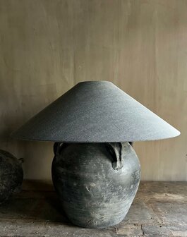 Chinese kruiklamp inclusief Chinese lampenkap grey (afhalen)