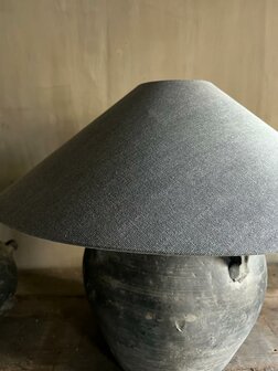 Chinese kruiklamp inclusief Chinese lampenkap grey (afhalen)